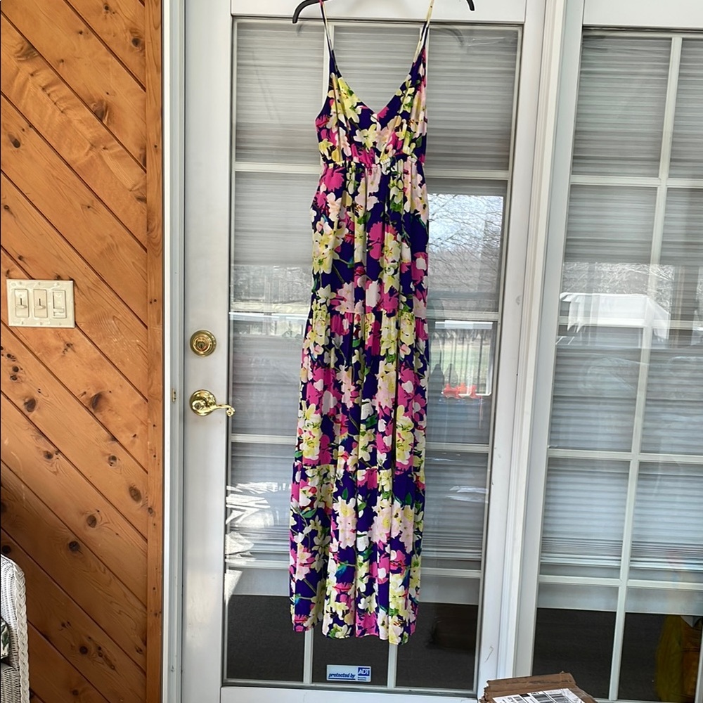 Floral Maxi Dress with Spaghetti Straps